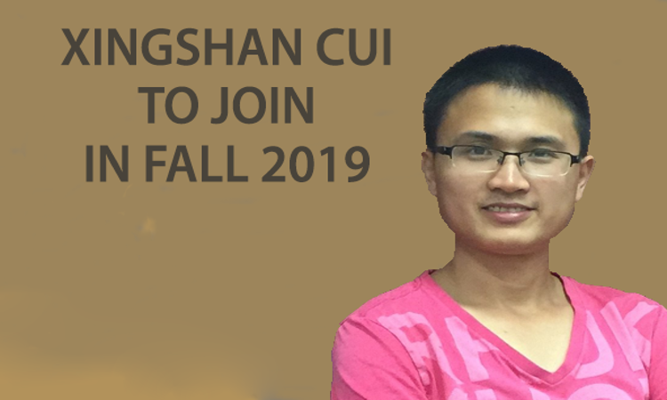 Shawn Cui to join faculty in Fall 2019